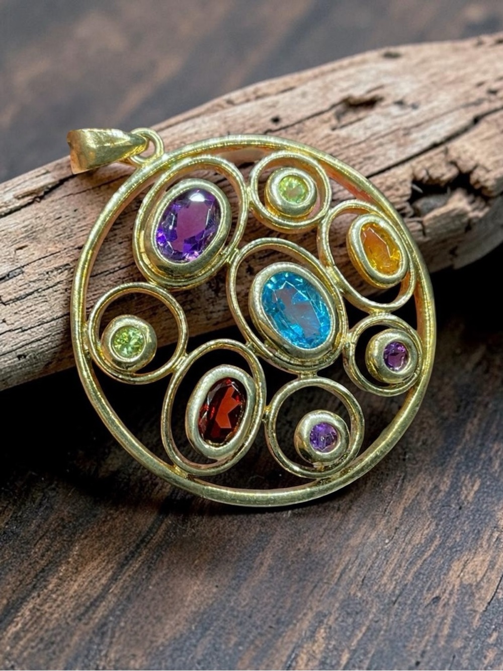 🌺Gold Vermeil & Gemstone Necklace-NWOT